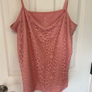 New York & Company Pink Lace camisole